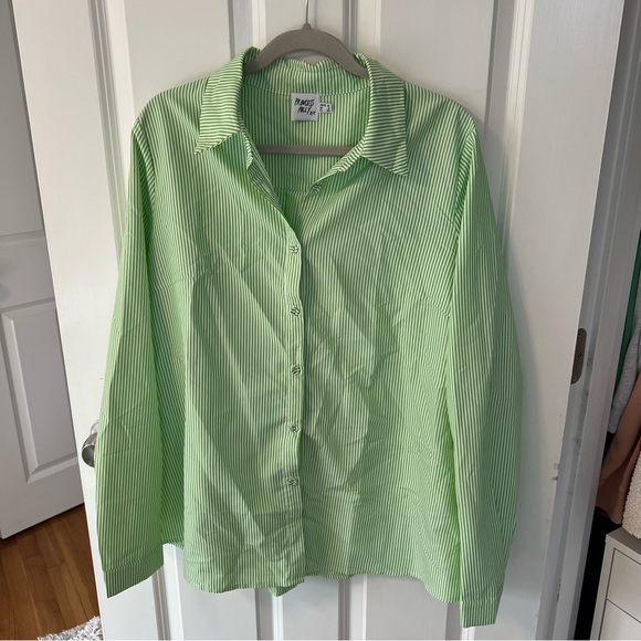 Princess Polly Stripped Button Up Top - Picture 1 of 7